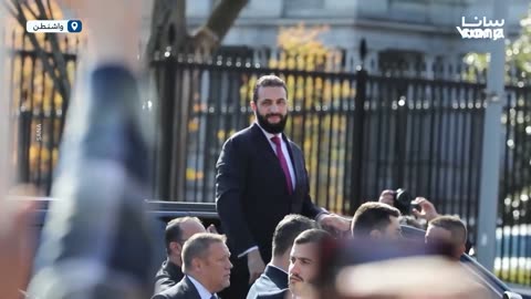 Al-Sharaa greets Syrian community outside White House after talks with Trump