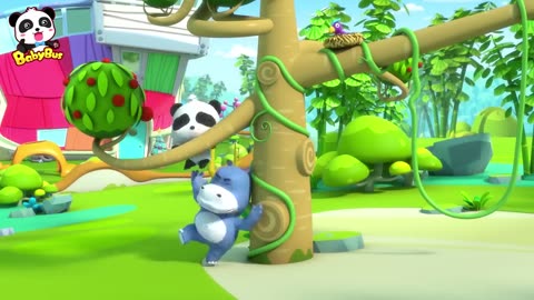 Baby panda save baby Egg ! Kid cartoon \ baby cartoon | panda cartoon \ by bus