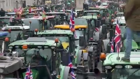 Farmers brought hundreds of tractors to Whitehall to protest new taxes that could shut down farms