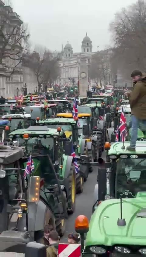Farmers brought hundreds of tractors to Whitehall to protest new taxes that could shut down farms
