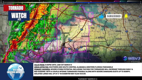 🌪️ Tornado Watch #22: Intense Tornadoes Possible Tonight! #shorts #weatherupdate