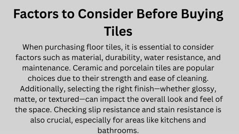 Floor Tiles & Kitchen Sinks Prices, Brands & Buying Guide