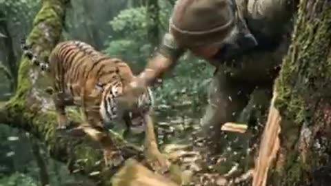 Wildlife Animals Power Old Woman