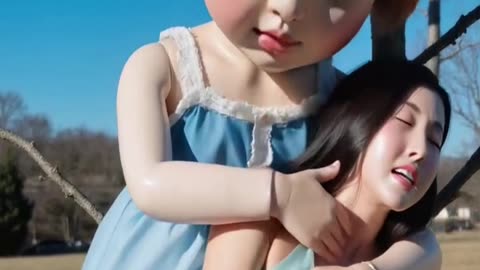 Big Doll with Chinese girl ai #ai #girl #Imagination #FantasyArt #crativity #DigitalArt #viral