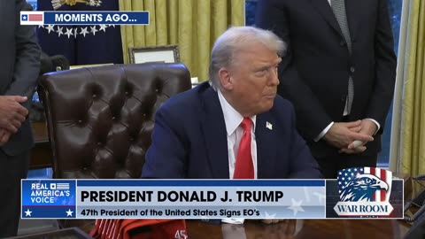 President Trump Signs New EO's From The Oval Office, Including The New 'Gold Card'