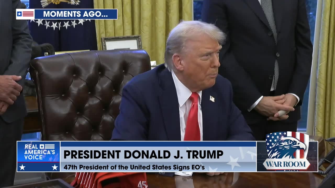 President Trump Signs New EO's From The Oval Office, Including The New 'Gold Card'