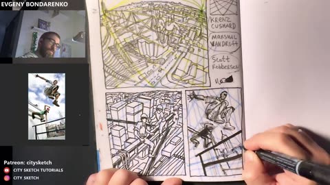 HOW TO DRAW ROOFTOP VIEW