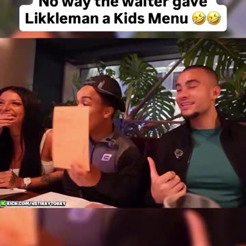 Waiter Thinks Likkleman Is a Child and Hands Him Kids Menu