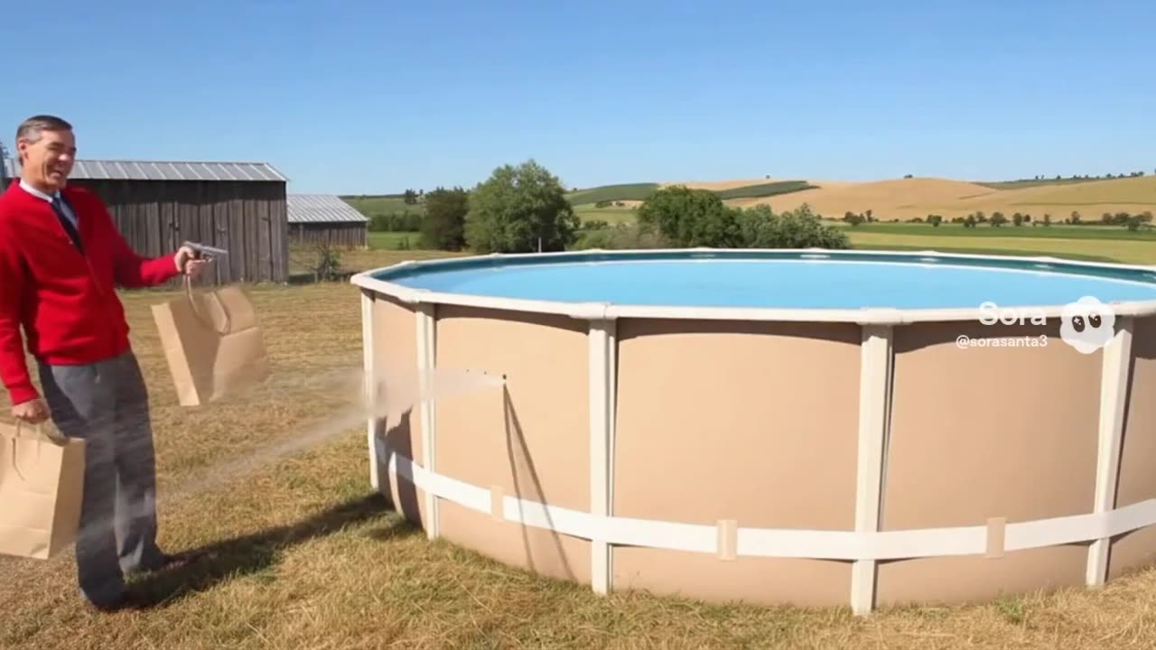 Mr Rogers hates above ground pools in his neighborhood, he's got a solution. #sora #mrrogers