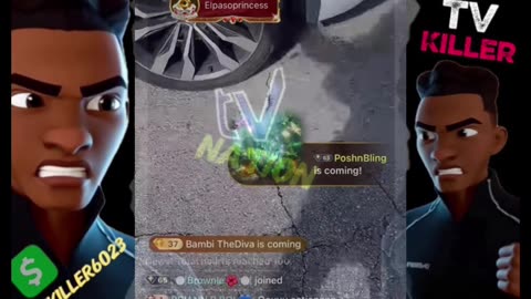 SAVANNA CHASES MADAM LO AROUND THE PARKING LOT