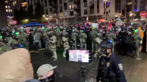 Portland ICE BLASTED the protesters (And Patriots) when some of them tried to break the line...