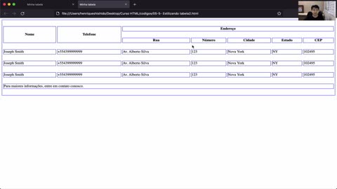 Módulo III - Html - Aula 46 - Estilizando tabela Pt 2