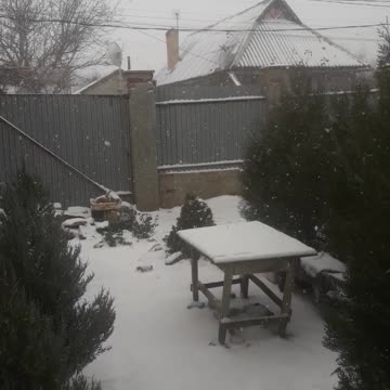 Snowy yard as it is