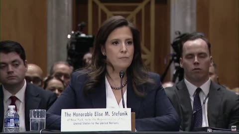 Elise Stefanik Turns Tables On Dem Sen For Chewning Up Hearing Time Asking UN Nominee About Musk