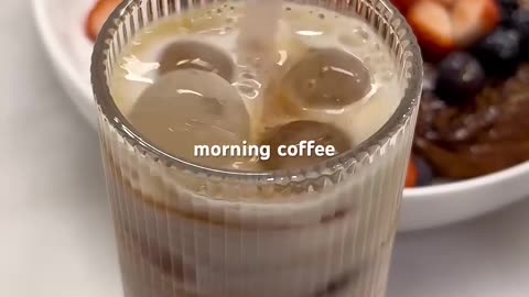 Iced coffee always ☕️ #coffee #icedcoffee #shorts #morning #asmr #aesthetic #breakfast