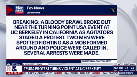 Turning Point USA event, protest turns violent in Berkeley, CA