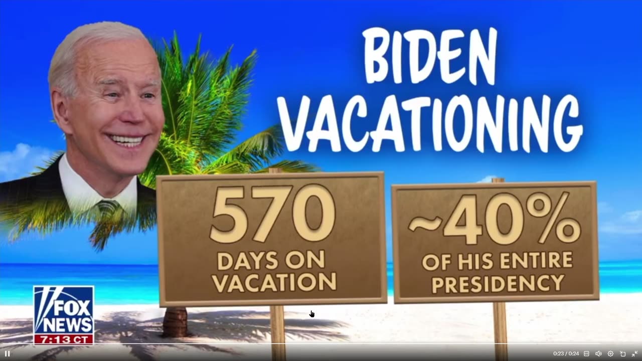 Biden took 570 vacation days so far during his presidency, 40% of his entire term.