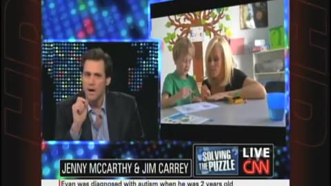2009 CNN Larry King - Jim Carrey Jenny McCarthy Vaccines Autism