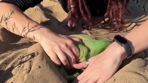 Not the treasure she expected… but definitely the coolest 🦠