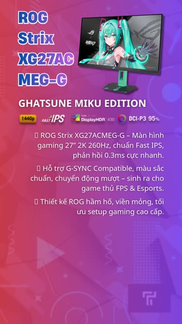 ⚡"The Ultimate Miku Setup! 💎 ROG Strix XG27ACMEG"