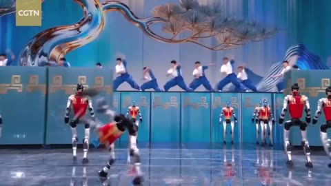 NEW: China unveils humanoid kung fu robots to showcase its "technological might"