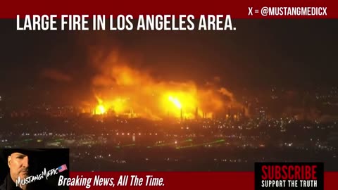 A Large Fire seen in the Los Angeles area, might be a Chevron Plant