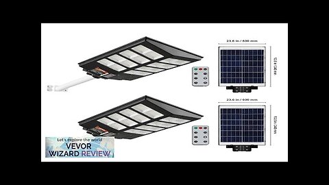 VEVOR 2PCS 800W Solar Street Light 1400LM LED Solar Flood Lights Outdoor Review