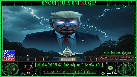 "CRACKING THE Q-CODE" ~ 'ENOU[G]H IS EN[O]UGH'
