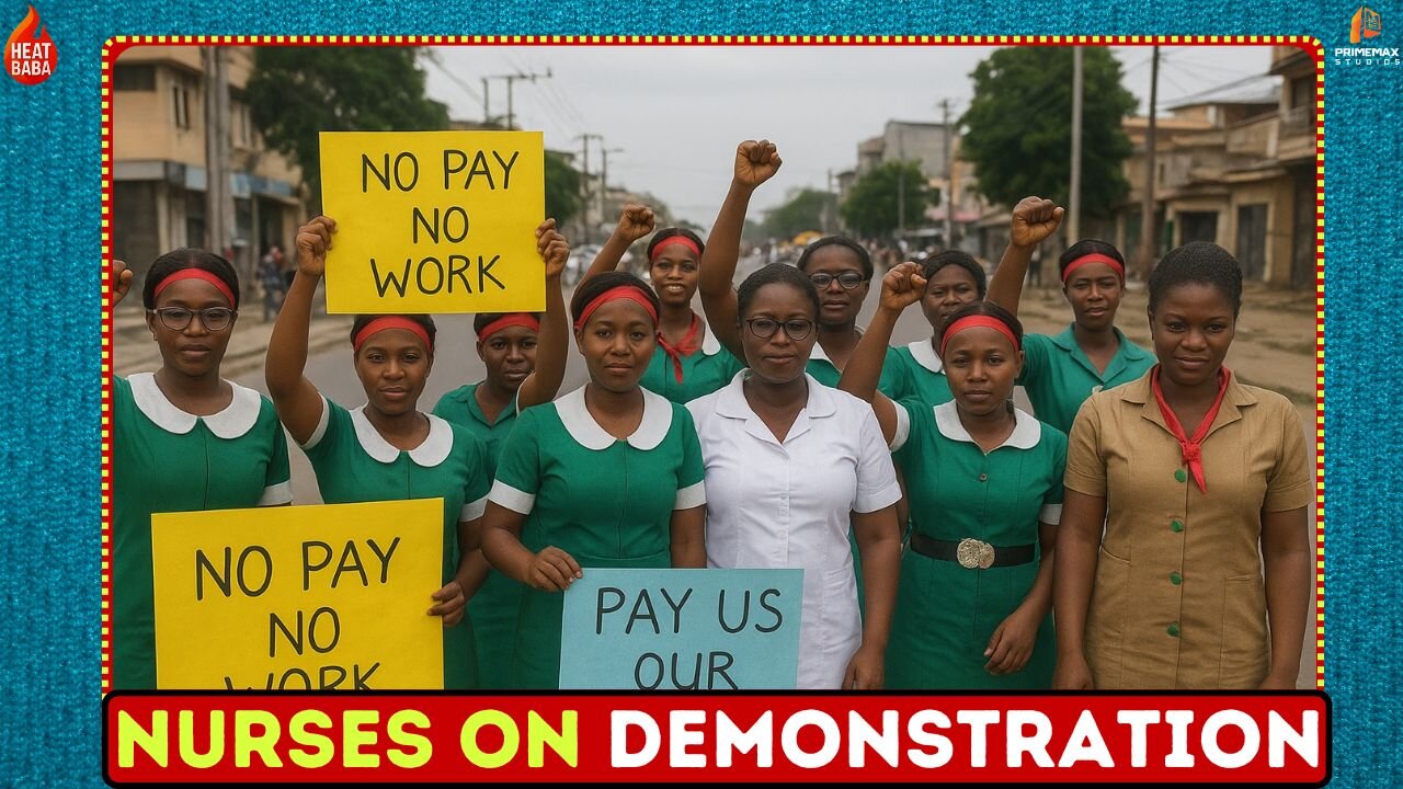 Nurses and midwives on demonstration demanding for 10 months unpaid salary