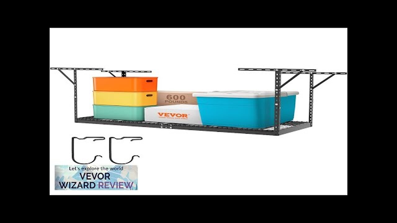 VEVOR Overhead Garage Storage Rack 3x8 Garage Ceiling Storage Racks Heavy Duty Review