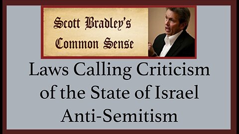 Laws Calling Criticism of the State of Israel Anti Semitism