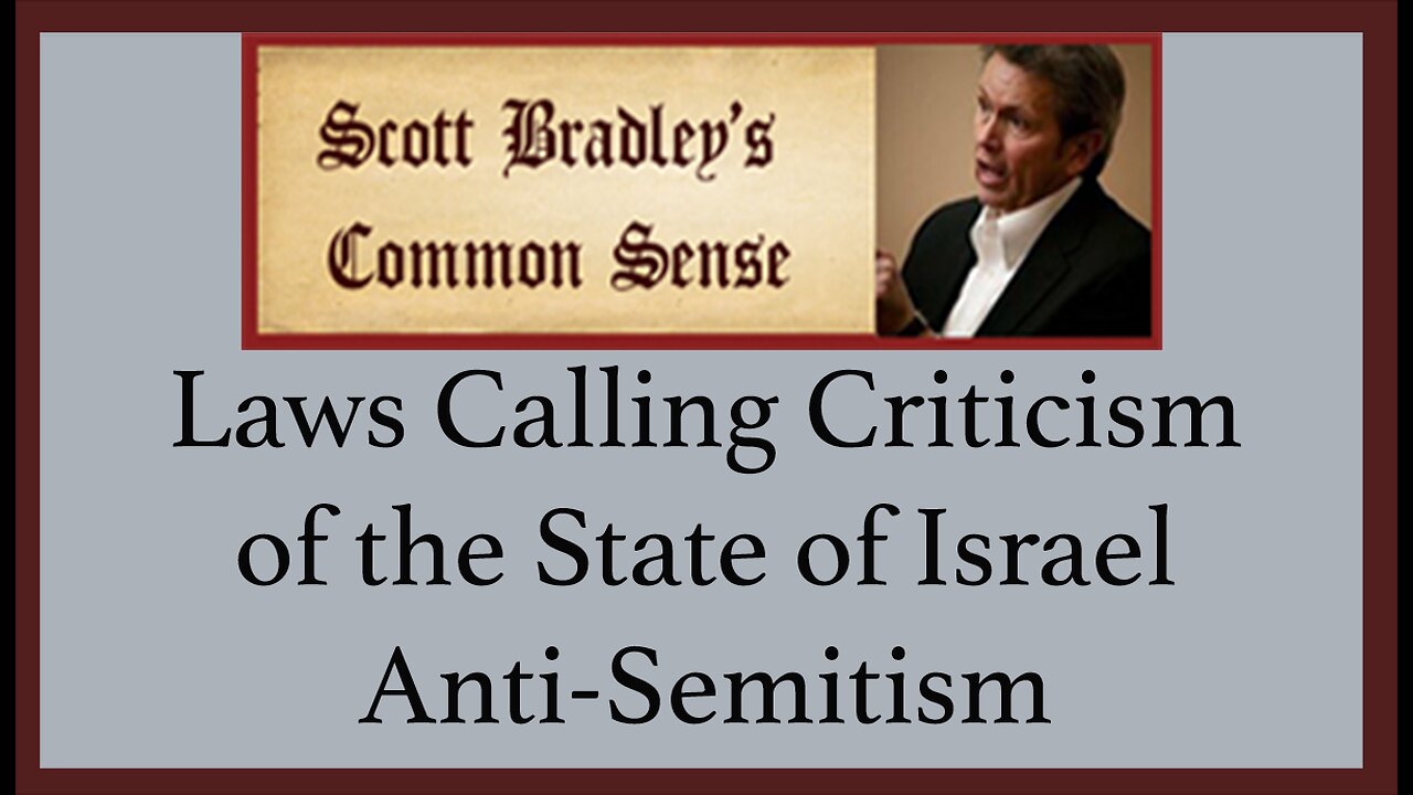 Laws Calling Criticism of the State of Israel Anti Semitism