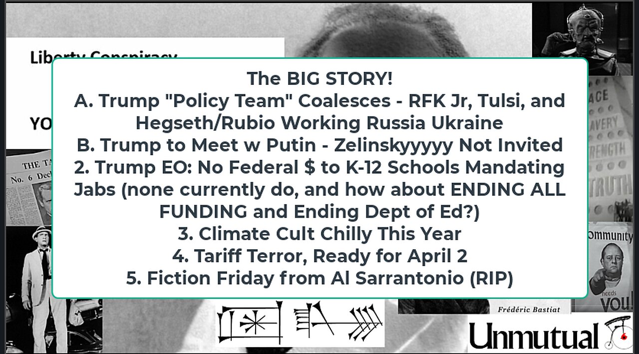 Liberty Conspiracy LIVE 2-14-25 No Dem Love for RFK? Trump-Putin Talks, Trump Jab-School EO