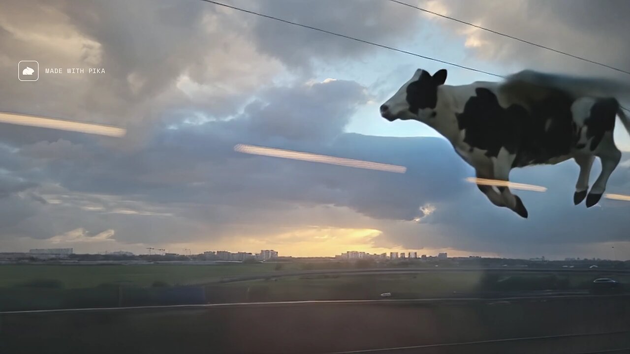 cow flying 😊