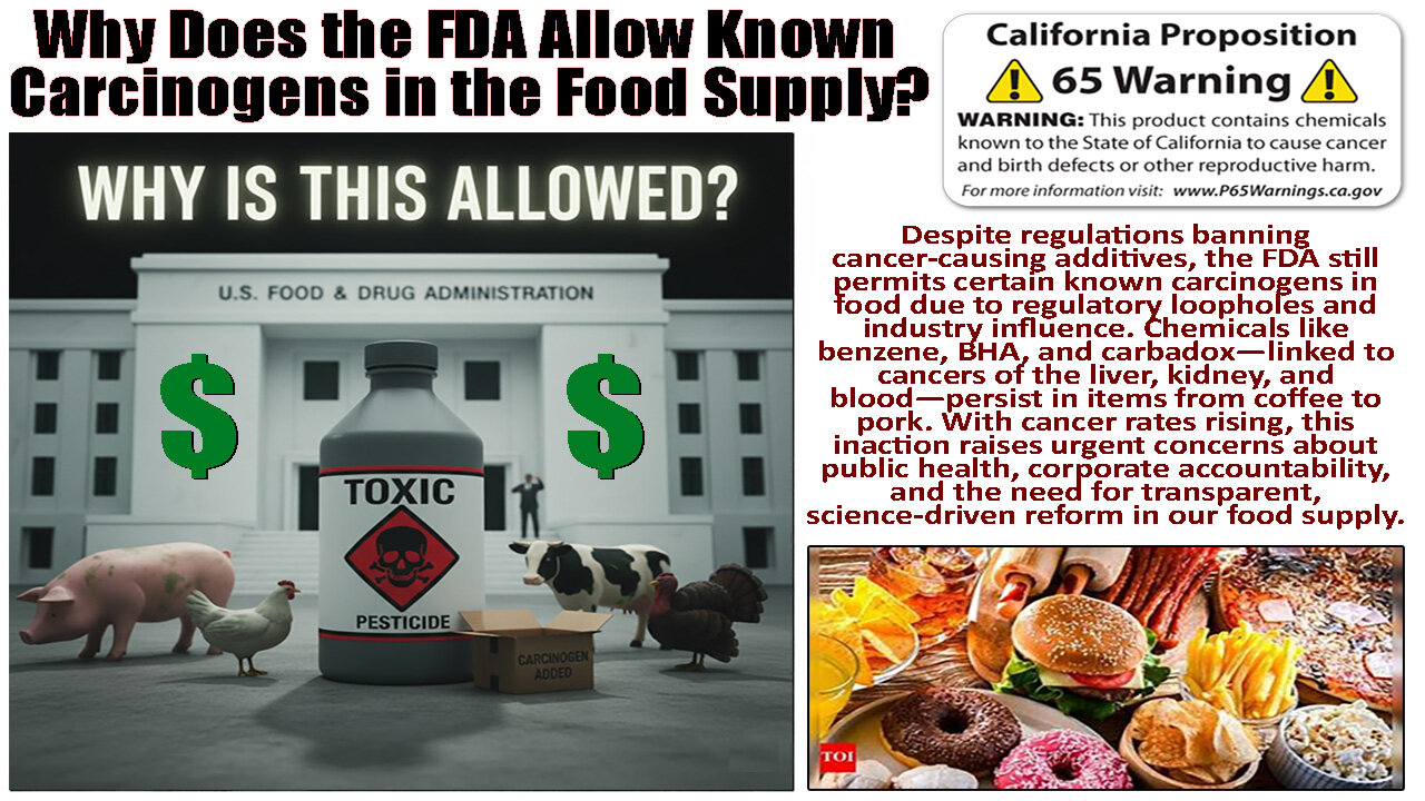 Why Does the FDA Allow Known Carcinogens in the Food Supply?