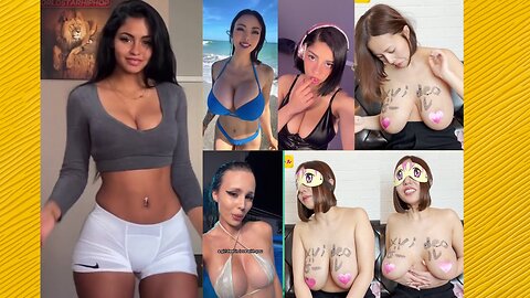 Huge Boobs / No Bra / Hard Nipples 78 - Big bank tiktok challenge ❤️‍ClipchampGirls 2025