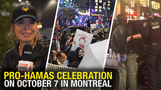 Rebel News crew assaulted and stalked by pro-Hamas Antifa at October 7 rally in Montreal