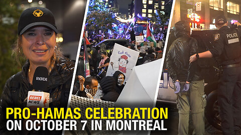 Rebel News crew assaulted and stalked by pro-Hamas Antifa at October 7 rally in Montreal