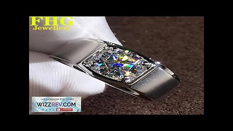 Solid 18K Au750 White Gold Men Ring DVVS1 Moissanite Diamonds 3Carat Round Review