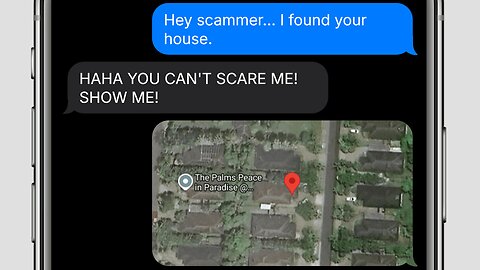 A lottery scammer called me, I showed him his house.