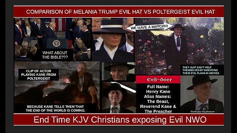 COMPARISON OF MELANIA TRUMP EVIL HAT VS POLTERGEIST EVIL HAT