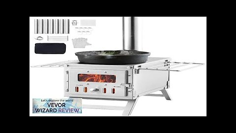 VEVOR Wood Stove 80 inch Stainless Steel Camping Tent Stove Portable Wood Review