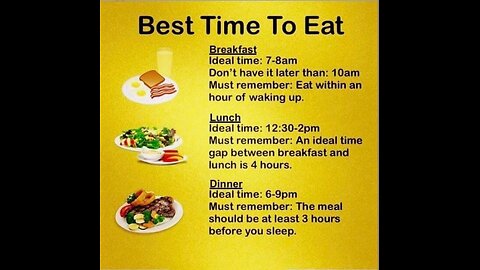 Best time to eat