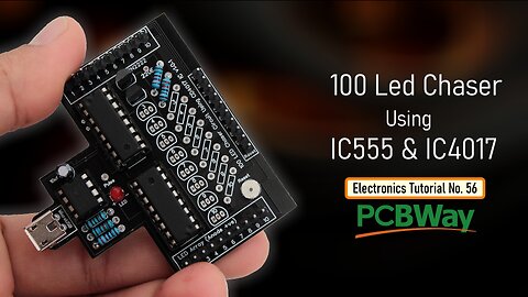 100 LED Chaser Circuit Using IC555 and CD4017