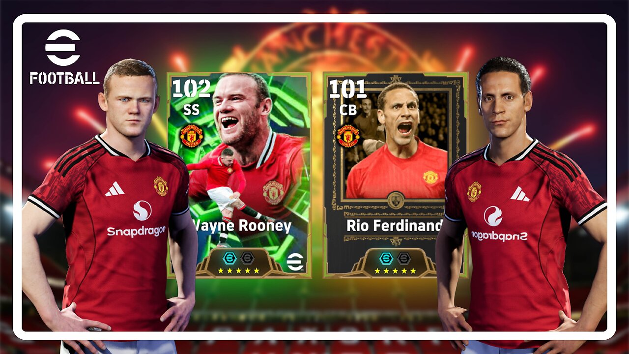 Rio Ferdinand & Wayne Rooney eFootball Card Review, Build & Gameplay | eFootball | Player Review