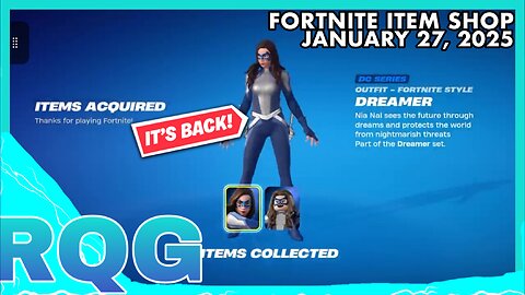 DREAMER IS FINALLY BACK! FORTNITE ITEM SHOP (January 27, 2025)