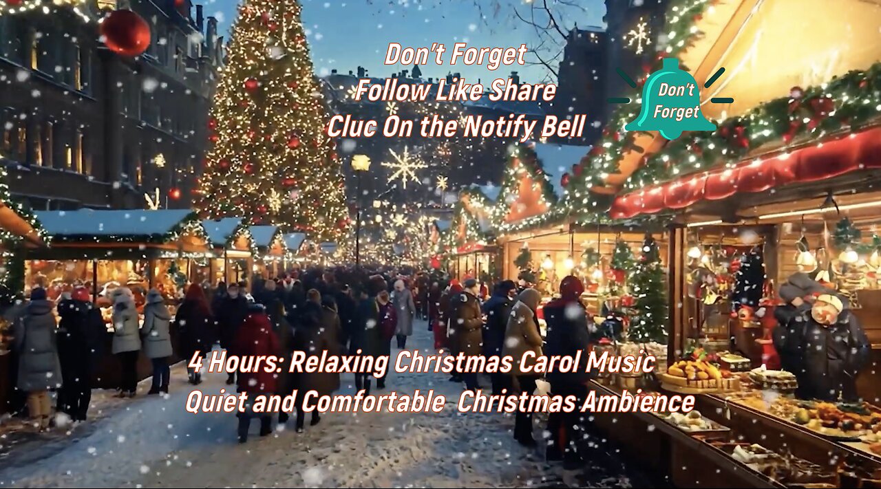 4 Hours: Relaxing Christmas Carol Music 🎁 Quiet and Comfortable Christmas Ambience