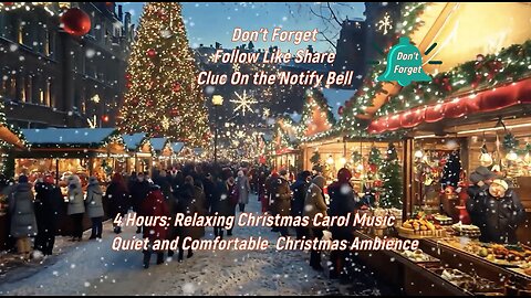 4 Hours: Relaxing Christmas Carol Music 🎁 Quiet and Comfortable Christmas Ambience