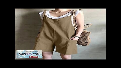 100% Cotton O-Neck Loose Sleeveless Jumpsuits For Women khaki 3XL Review