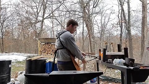 forging a cleaver for a customer